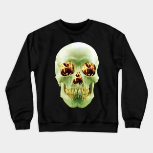 Skull with eyes of fire Crewneck Sweatshirt